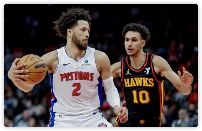 坎宁安38+12吹杨38分 比斯利24+7活塞险胜老鹰